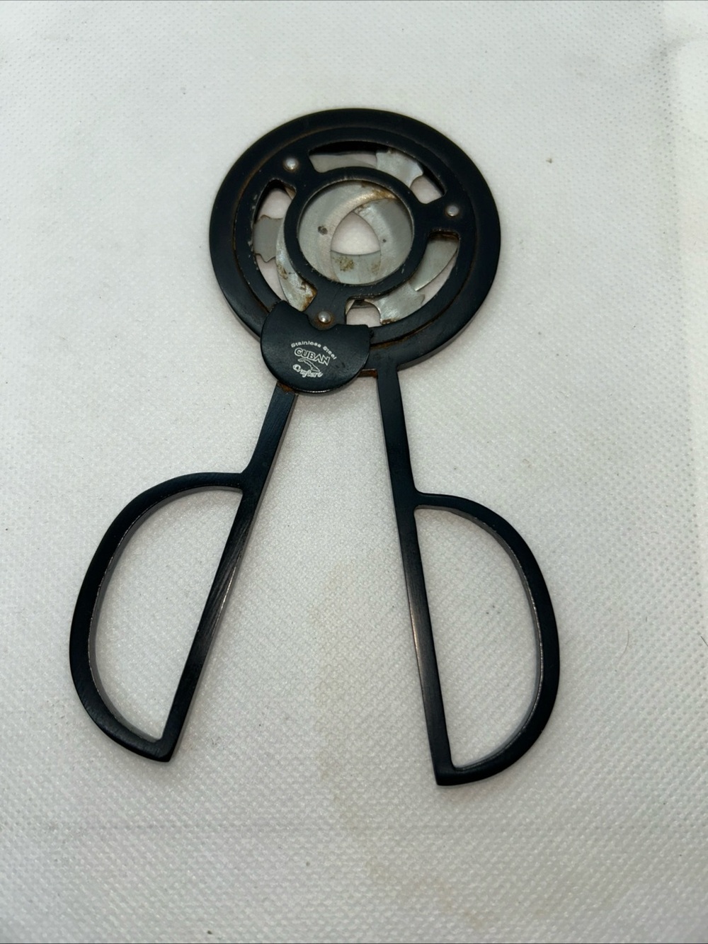 Cuban crafters Black unique Cigar Cutter Scissors - Double Blade